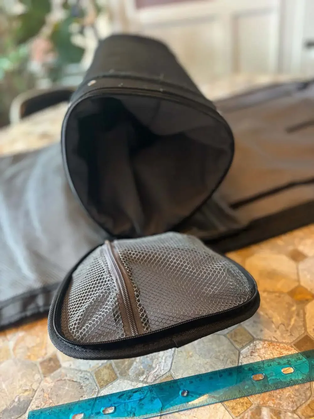 SkyRoll Roll-Up Carry-On Garment Bag - Black Nylon Travel Luggage